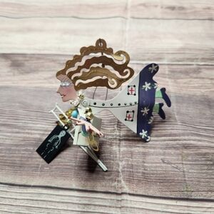 Silvestri Vintage Karen Rossi Fanciful Flights Nurse RN Metal Ornament Charms